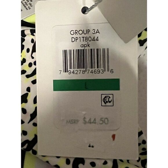 DKNY Sports Confetti Print Twist Front Bra w/ Removable Cups Large NWT - Picture 11 of 11
